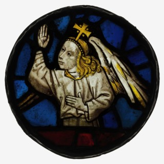Roundel with an Angel, British, mid-15th century.