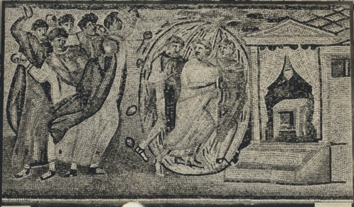 Stoning of Moses, Joshua and Caleb, Byzantine, early 20th century (original dated 5th century).