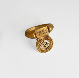 Roman Key Ring with Inscription, Byzantine, 4th century.