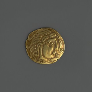 Gold Coin of the Parisii, Celtic, last quarter 2nd century B.C.