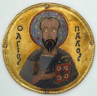 Medallion with Saint Paul from an Icon Frame, Byzantine, ca. 1100.