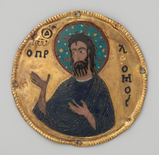 Medallion with Saint John the Baptist from an Icon Frame, Byzantine, ca. 1100.