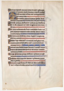 Manuscript Leaf from a Royal Psalter, British, 13th century.