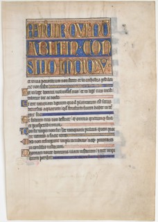 Manuscript Leaf from a Royal Psalter, British, 1250-70.