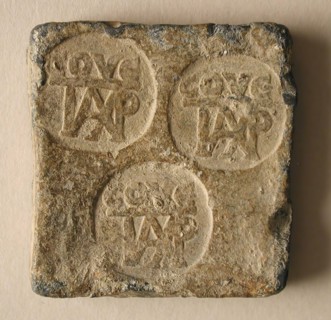 Lead Ingot with Monograms, Byzantine, 6th century.