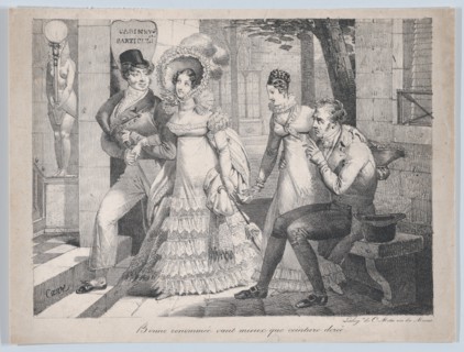 Bonne renommée vaut mieux que ceinture dorée, ca. 1820-30.