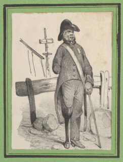 Soldier with a pegleg, mid-19th century.