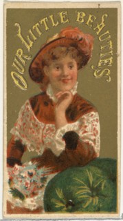 From the Girls and Children series (N58) promoting Our Little Beauties Cigarettes for Allen & Ginter brand tobacco products, 1887.