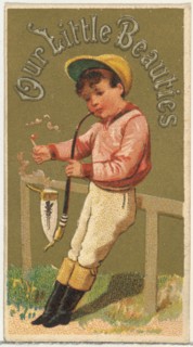 From the Girls and Children series (N58) promoting Our Little Beauties Cigarettes for Allen & Ginter brand tobacco products, 1887.