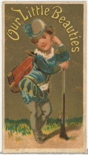 From the Girls and Children series (N58) promoting Our Little Beauties Cigarettes for Allen & Ginter brand tobacco products, 1887.