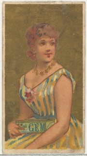 From the Girls and Children series (N65) promoting Richmond Gem Cigarettes for Allen & Ginter brand tobacco products, ca. 1886.