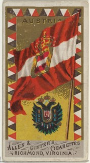 Austria, from Flags of All Nations, Series 1 (N9) for Allen & Ginter Cigarettes Brands, 1887.