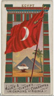 Egypt, from Flags of All Nations, Series 1 (N9) for Allen & Ginter Cigarettes Brands, 1887.