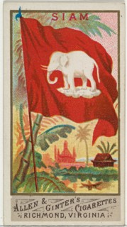 Siam, from Flags of All Nations, Series 1 (N9) for Allen & Ginter Cigarettes Brands, 1887.