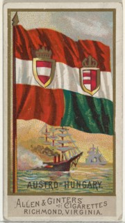 Austro-Hungary, from Flags of All Nations, Series 2 (N10) for Allen & Ginter Cigarettes Brands, 1890.