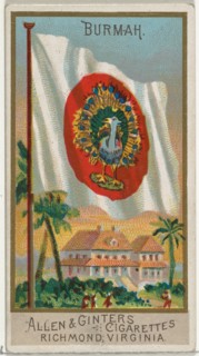 Burma, from Flags of All Nations, Series 2 (N10) for Allen & Ginter Cigarettes Brands, 1890.