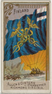 Finland, from Flags of All Nations, Series 2 (N10) for Allen & Ginter Cigarettes Brands, 1890.