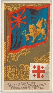 Ionian Islands, from Flags of All Nations, Series 2 (N10) for Allen & Ginter Cigarettes Brands, 1890.