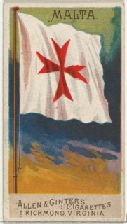 Malta, from Flags of All Nations, Series 2 (N10) for Allen & Ginter Cigarettes Brands, 1890.