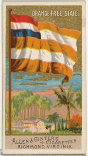 Orange Free State, from Flags of All Nations, Series 2 (N10) for Allen & Ginter Cigarettes Brands, 1890.