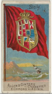 Sicily, from Flags of All Nations, Series 2 (N10) for Allen & Ginter Cigarettes Brands, 1890.