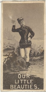 From the Actresses series (N57) promoting Our Little Beauties Cigarettes for Allen & Ginter brand tobacco products, 1890.
