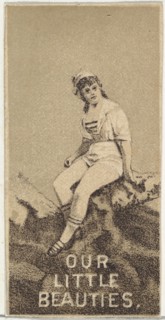 From the Actresses series (N57) promoting Our Little Beauties Cigarettes for Allen & Ginter brand tobacco products, 1890.