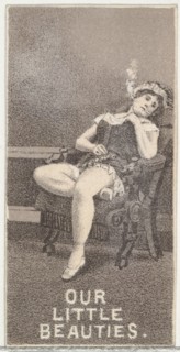 From the Actresses series (N57) promoting Our Little Beauties Cigarettes for Allen & Ginter brand tobacco products, 1890.