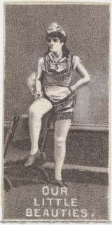 From the Actresses series (N57) promoting Our Little Beauties Cigarettes for Allen & Ginter brand tobacco products, 1890.