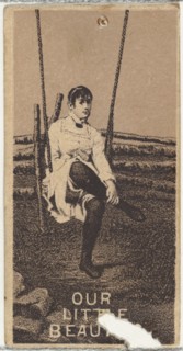 From the Actresses series (N57) promoting Our Little Beauties Cigarettes for Allen & Ginter brand tobacco products, 1890.