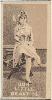 From the Actresses series (N57) promoting Our Little Beauties Cigarettes for Allen & Ginter brand tobacco products, 1890.