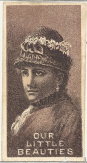 From the Actresses series (N57) promoting Our Little Beauties Cigarettes for Allen & Ginter brand tobacco products, 1890.