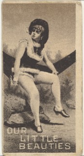 From the Actresses series (N57) promoting Our Little Beauties Cigarettes for Allen & Ginter brand tobacco products, 1890.