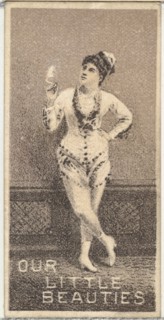 From the Actresses series (N57) promoting Our Little Beauties Cigarettes for Allen & Ginter brand tobacco products, 1890.