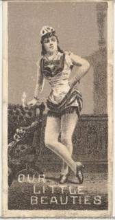 From the Actresses series (N57) promoting Our Little Beauties Cigarettes for Allen & Ginter brand tobacco products, 1890.