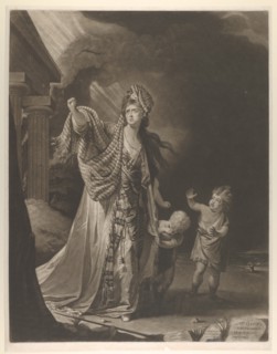 Mrs. Yates in the Character of Medea, 1771.