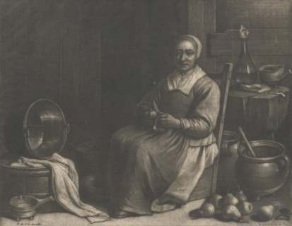 A Woman Peeling Pears, mid-17th century.
