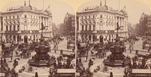 In the Heart of Modern Babylon, Piccadilly Circus, London, England, 1850s-1910s.