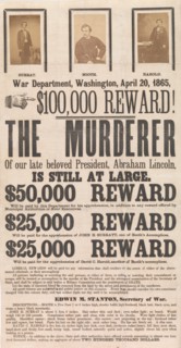 [Broadside for the Capture of John Wilkes Booth, John Surratt, and David Herold], April 20, 1865.