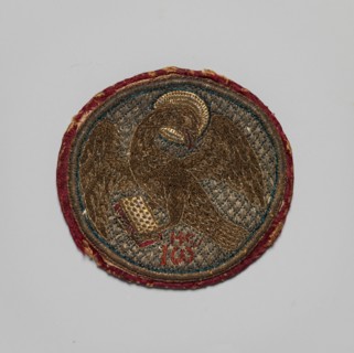 Embroidered Medallion, Byzantine, 15th-16th century. Evangelist symbol of an eagle.