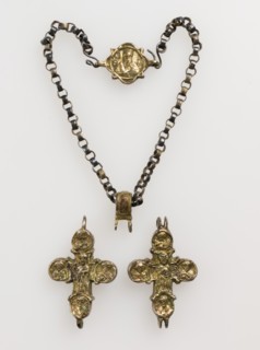 Pendant Cross Reliquary, Byzantine or early Russian (?), 12th-14th centuries.