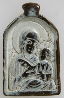 Two-Sided Pendant with the Virgin and Christ Child and John the Forerunner, Byzantine, 1100-1300.