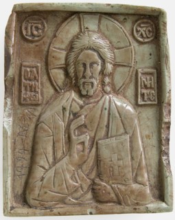 Icon with Christ Pantokrator, Byzantine, ca. 1350 or later.