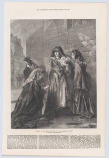 Flight of the Queen of James II, from "Illustrated London News", August 3, 1872.