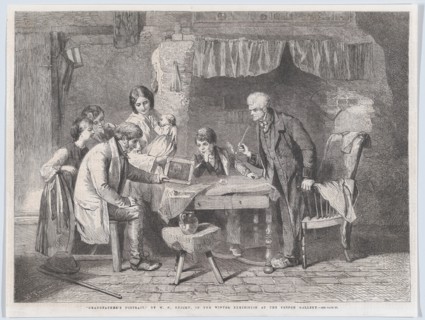 Grandfather's Portrait, from "Illustrated London News", January 4, 1862.
