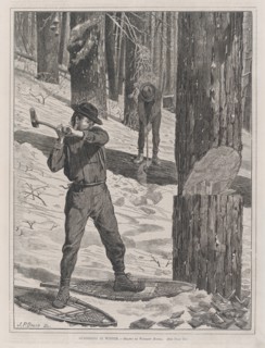 Lumbering in Winter (Every Saturday, Vol. II, New Series), January 28, 1871.
