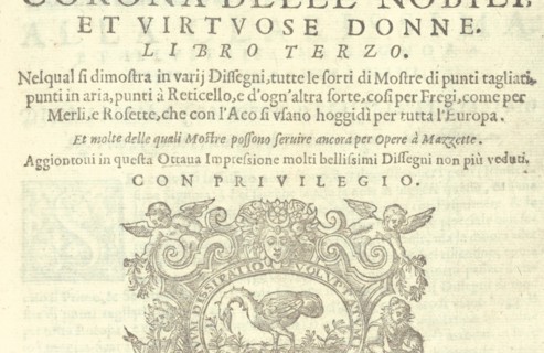 Corona delle Nobili et Virtuose Donne: Libro I-IV, page 57 (recto), 1601.