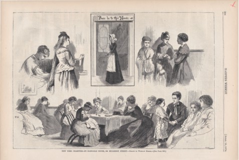 New York Charities - St. Barnabas House, 304 Mulberry Street (Harper's Weekly, Vol. XVIII), April 18, 1874.