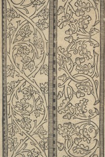 Ce est ung tractat de la noble art de leguille ascavoir ouvraiges de spaigne... page 23 (verso), after 1527. [From a pattern book of embroidery, lace and lace making].