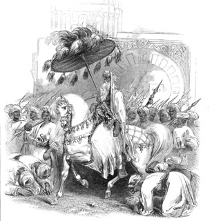 The Emperor of Morocco giving audience